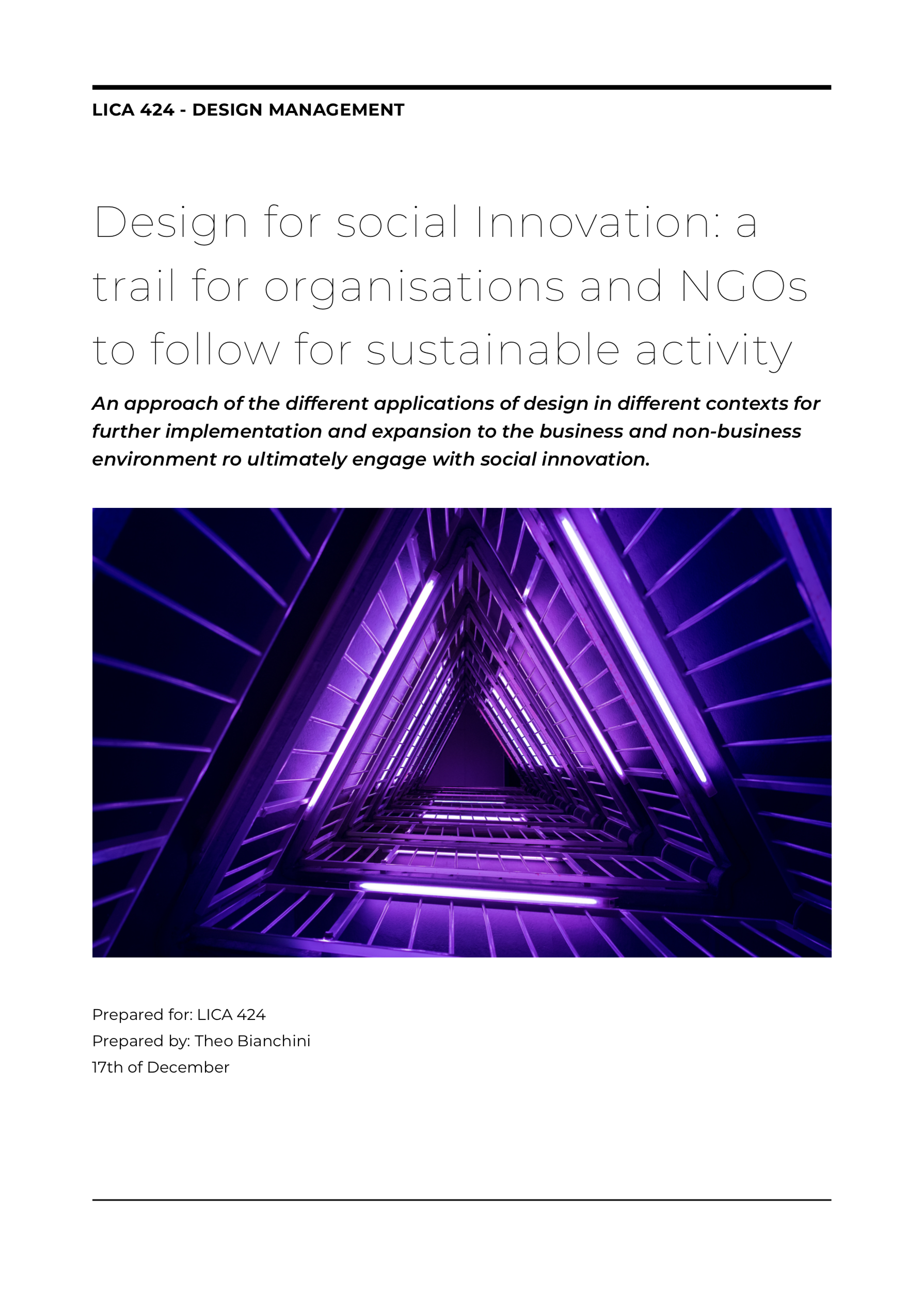 レポート「ソーシャルイノベーションのためのデザイン：企業とNGOがサステナブルな活動を行うための指針」