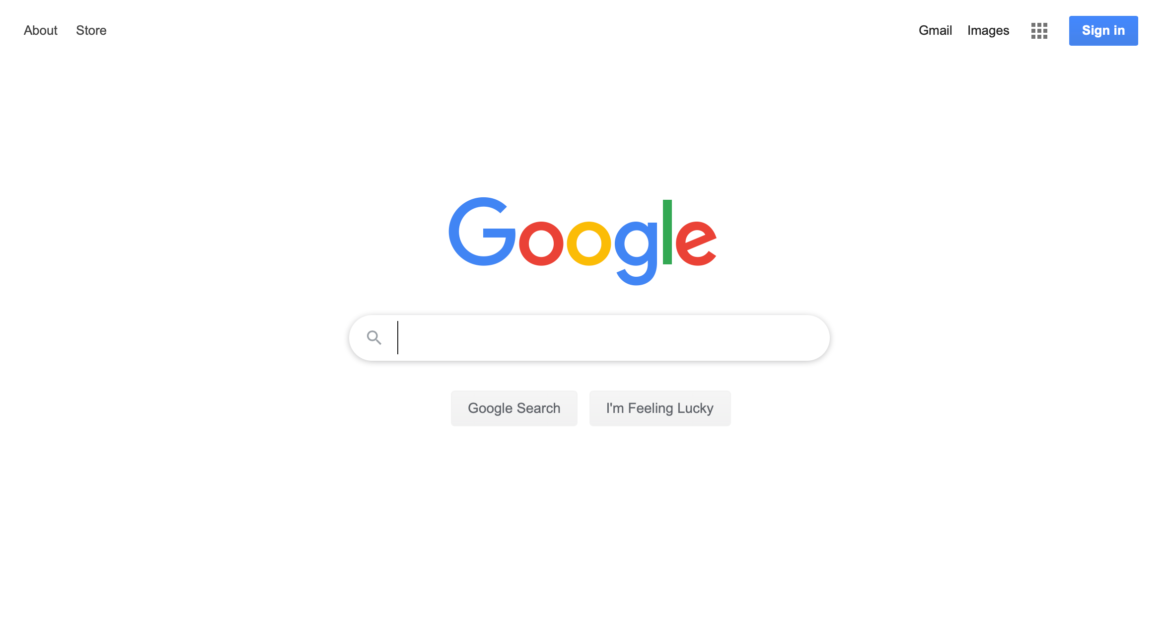 Google 検索画面のキャプチャ