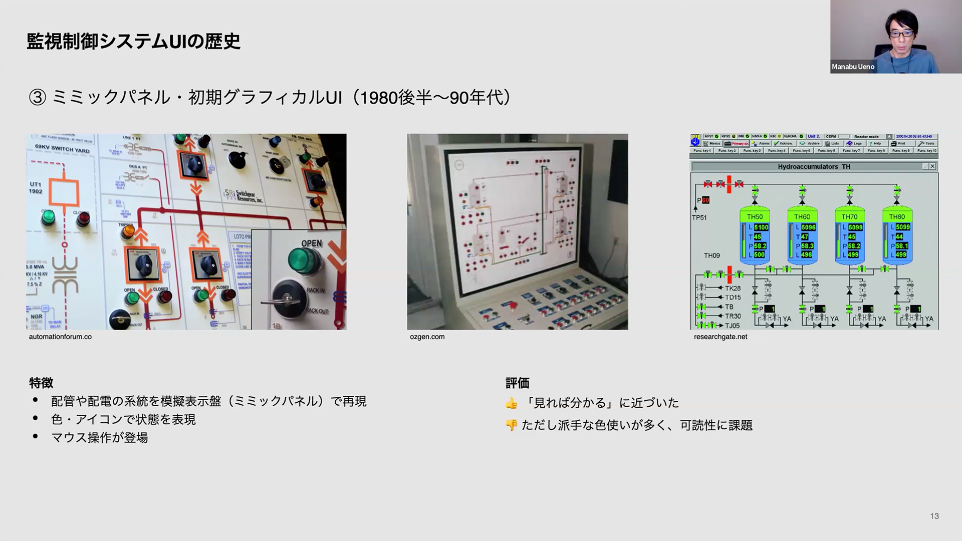 「監視制御システムUIの歴史」の様子